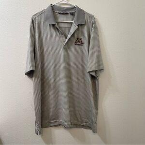 Cutter& buck university of Minnesota polo striped gray XL